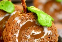 Swirled Caramel Pumpkin Spice Krispie Treats
