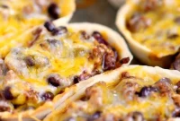Smothered Beef and Black Bean Enchilada Boats