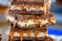 Irresistible No-Bake Crispy Snickers Bars