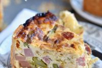 Sumptuous Deep Dish Ham and Asparagus Quiche