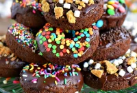 Effortless Cake Mix Donuts Smothered in Chocolate