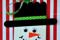 Rustic Wood Snowman Christmas Ornament Craft