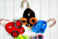 DIY Candy Cane Mice Christmas Craft
