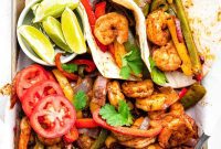 Sizzling Sheet Pan Shrimp Fajitas