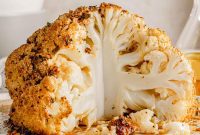 Golden Whole Roasted Cauliflower