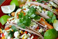 Coastal Fish Tacos with Smoky Corn Salsa