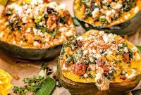 Savory Sausage-Filled Roasted Acorn Squash