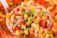 Homestyle Beef Macaroni Soup