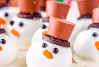 Melting Snowman Oreo Truffles