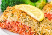 Crispy Parmesan Herb Salmon Bake