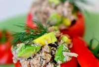 Fresh Tuna Avocado Tomato Boats