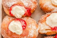 Luscious Raspberry Cheesecake Donuts