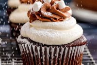 Velvet Hot Chocolate Cupcakes