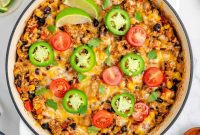 Ultimate Cheesy Taco Rice Skillet