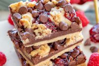 Sweet and Tart Chocolate Raspberry Crumble Bars