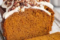 Spiced Pumpkin Loaf with Cream Cheese Frosting