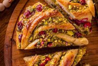 Festive Cranberry Pistachio Babka Crown
