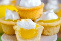 Zesty Lemon Meringue Cookie Cups