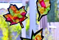 DIY Stained Glass Autumn Leaves Template