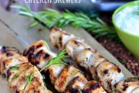 Grilled Rosemary Buttermilk Ranch Chicken Kabobs