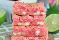 Strawberry Lime White Chocolate Dream Bars
