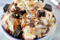 Creamy No-Churn Turtle Brownie Ice Cream