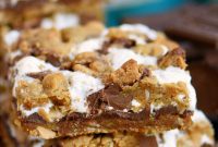 Gooey Reese’s Peanut Butter S’mores Oatmeal Bars