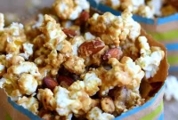 Toasted Almond Caramel Popcorn