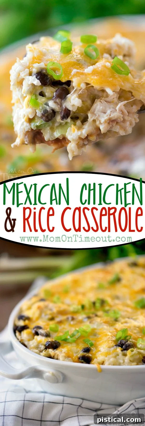 A visual collage featuring various Mexican-inspired dishes including the Mexican Chicken and Rice Casserole, suggesting a range of delicious options for meal planning.