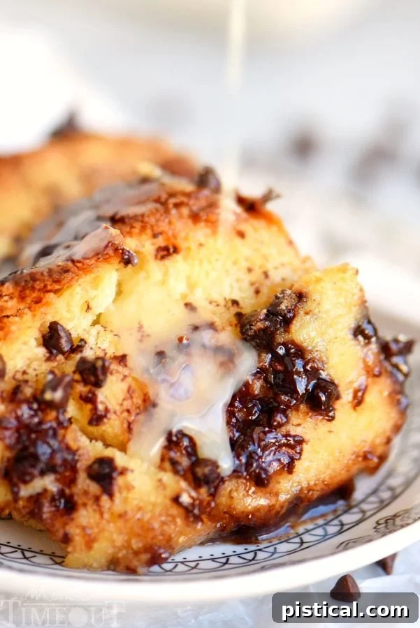 Decadence meets comfort in this easy Chocolate Bread Pudding with Salted Caramel Sauce recipe! This sauce is to die for!