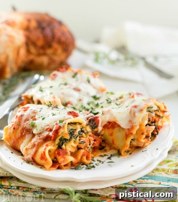 Hearty slow cooker chicken and spinach lasagna rolls, a comforting family meal
