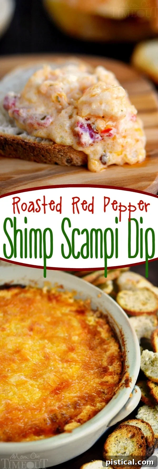 Fire-Roasted Red Pepper Shrimp Scampi Dip 7 Trish from Mom On Timeout sharing a delicious shrimp dip recipe.