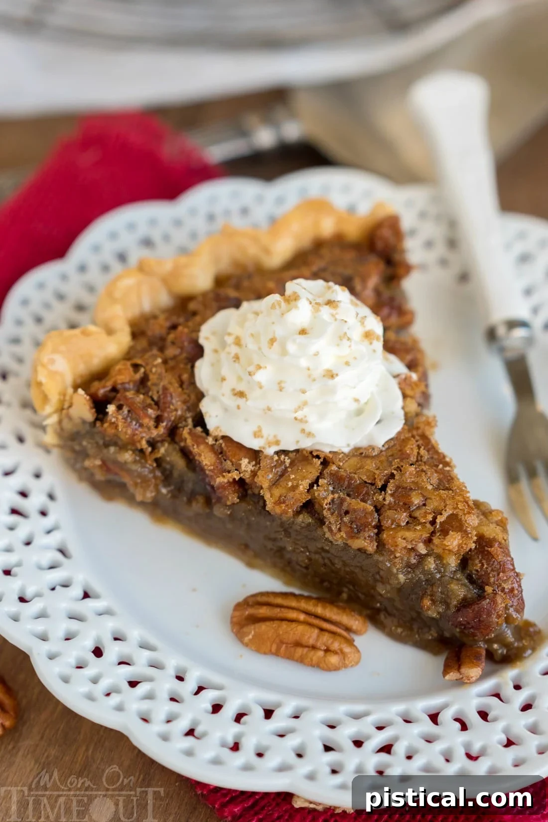 An inviting image of an easy pecan pie, highlighting its simple preparation and delicious outcome