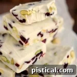 Small Batch 3 Minute Cranberry Pistachio Fudge - a quick, easy, and festive holiday dessert.