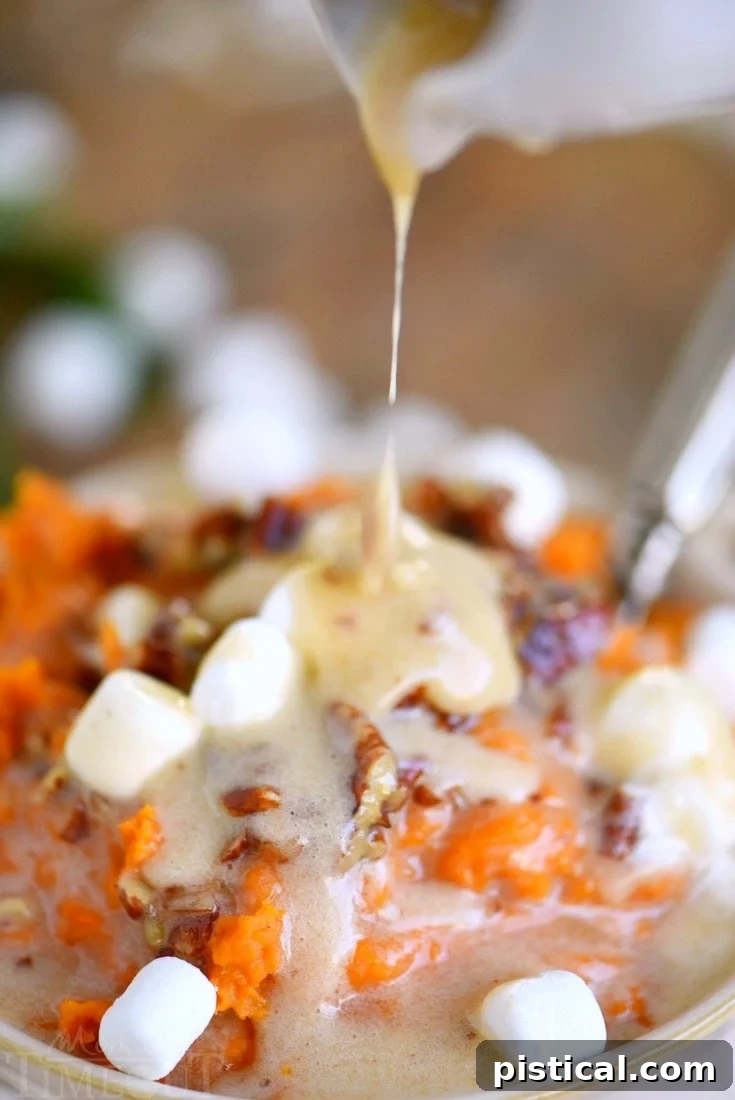 Marshmallow Topped Sweet Potato Bliss 4 How to cook sweet potatoes for mashing