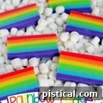 Easy Rainbow Fudge recipe card image