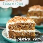 Effortless Slow Cooker Carrot Cake with Dreamy Cream Cheese Frosting 6 Delicious Slow Cooker Carrot Cake with Cream Cheese Frosting