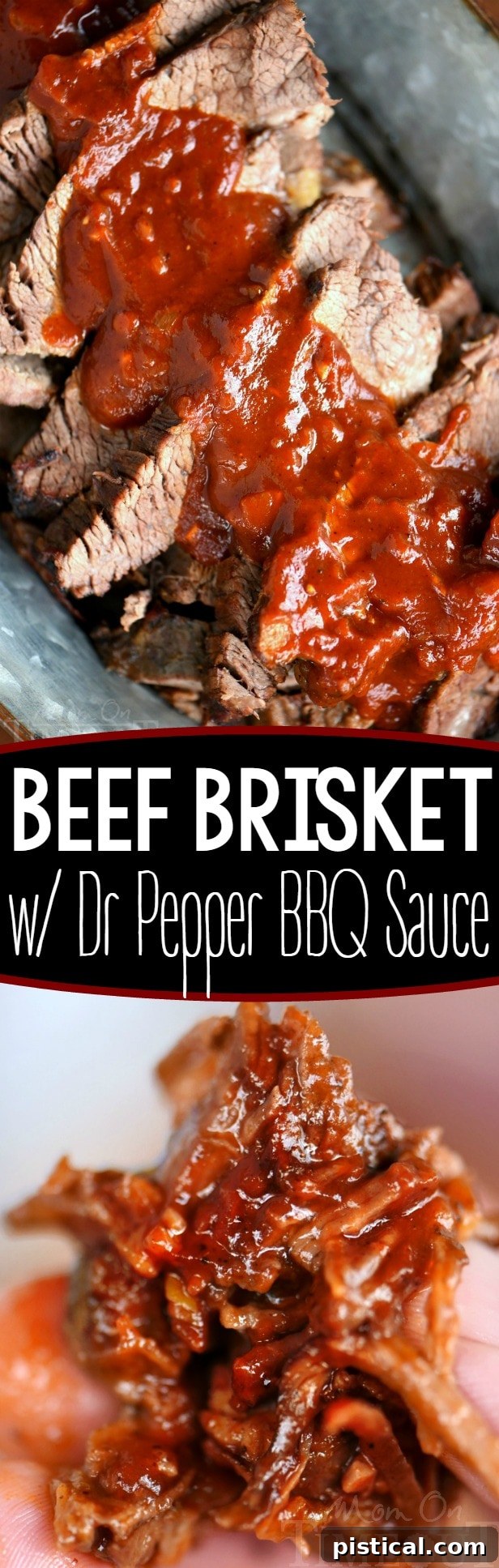 Sliced Beef Brisket with Dr Pepper Barbecue Sauce and sides, ready to serve at a BBQ
