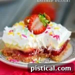 No Bake Strawberry Pretzel Layered Dessert