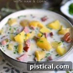 Slow Cooker Rosemary Potato Soup with Ham and Corn