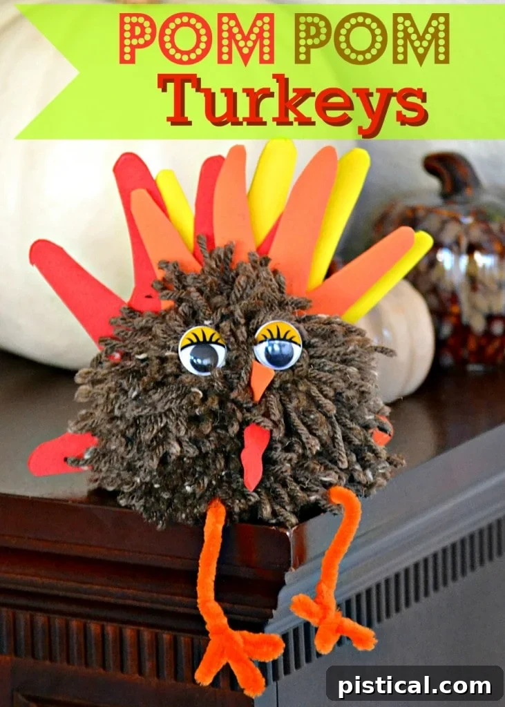 Pom Pom Turkeys: Your Go-To Thanksgiving Craft Pom Pom Turkeys are a fun and easy craft for Thanksgiving! | MomOnTimeout.com
