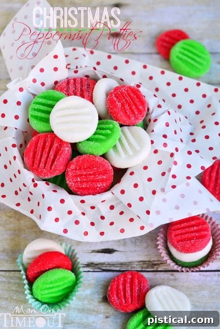 Easy Christmas Peppermint Patties, homemade and delightfully minty.