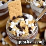 S'mores Pudding Parfait, an easy no-bake dessert.
