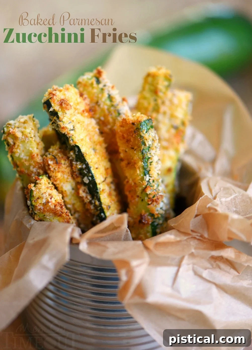 Crispy Baked Parmesan Zucchini Fries, a healthy and flavorful side dish perfect for using up summer zucchini.