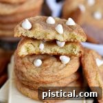 White Chocolate Snickerdoodle cookie
