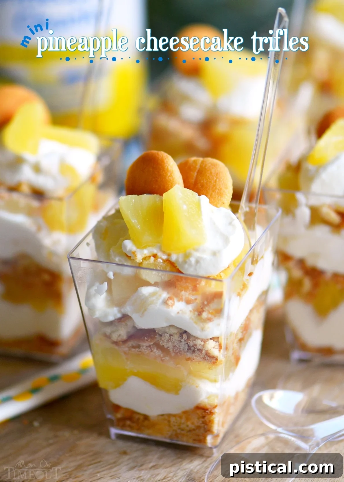 Delicious Mini Pineapple Cheesecake Trifles loaded with fresh pineapple flavor, perfect for any occasion. A vibrant and easy dessert.