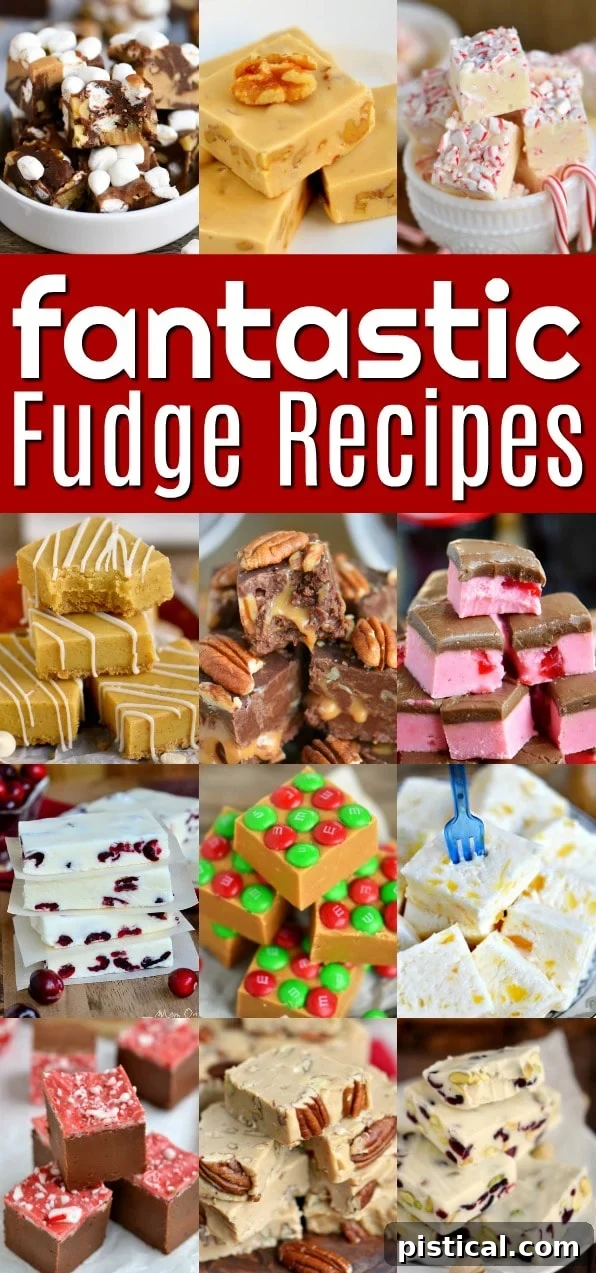 Indulgent Fudge Masterpieces 4 An amazing collection of the very best fudge recipes! Quick and easy, cooked, chocolate, peanut butter, nuts or no nuts, peppermint, pineapple - we've got it all! Perfect for the holiday season and all year long! // Mom On Timeout #fudge #recipe #recipes #holiday #christmas #easyfudge #chocolate #peanutbutter #peppermint