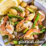 Pesto Shrimp with Gnocchi and Asparagus
