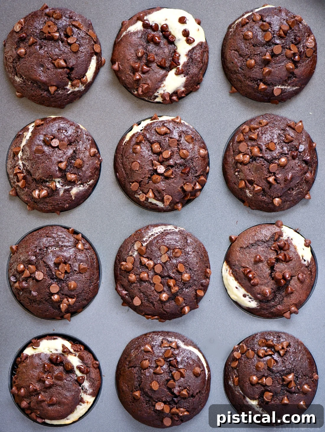 chocolate-chip-muffins-with-creamy-cheesecake-center