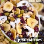 Sunrise Energy Blend 3 Easy Breakfast Trail Mix with cranberries, pistachios, banana chips, and cereal